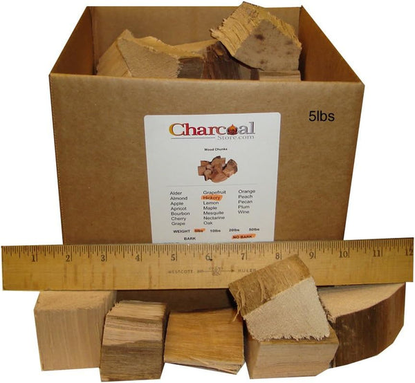 Hickory Wood Chunks with Bark
